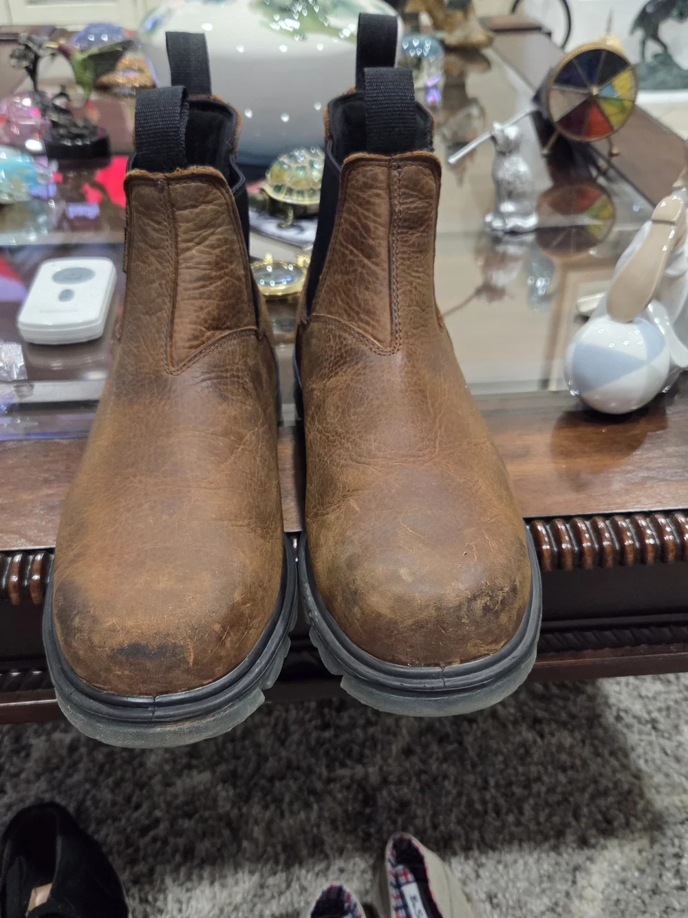 Wolverine Men's Brown Chelsea Steel Toe Work Boots